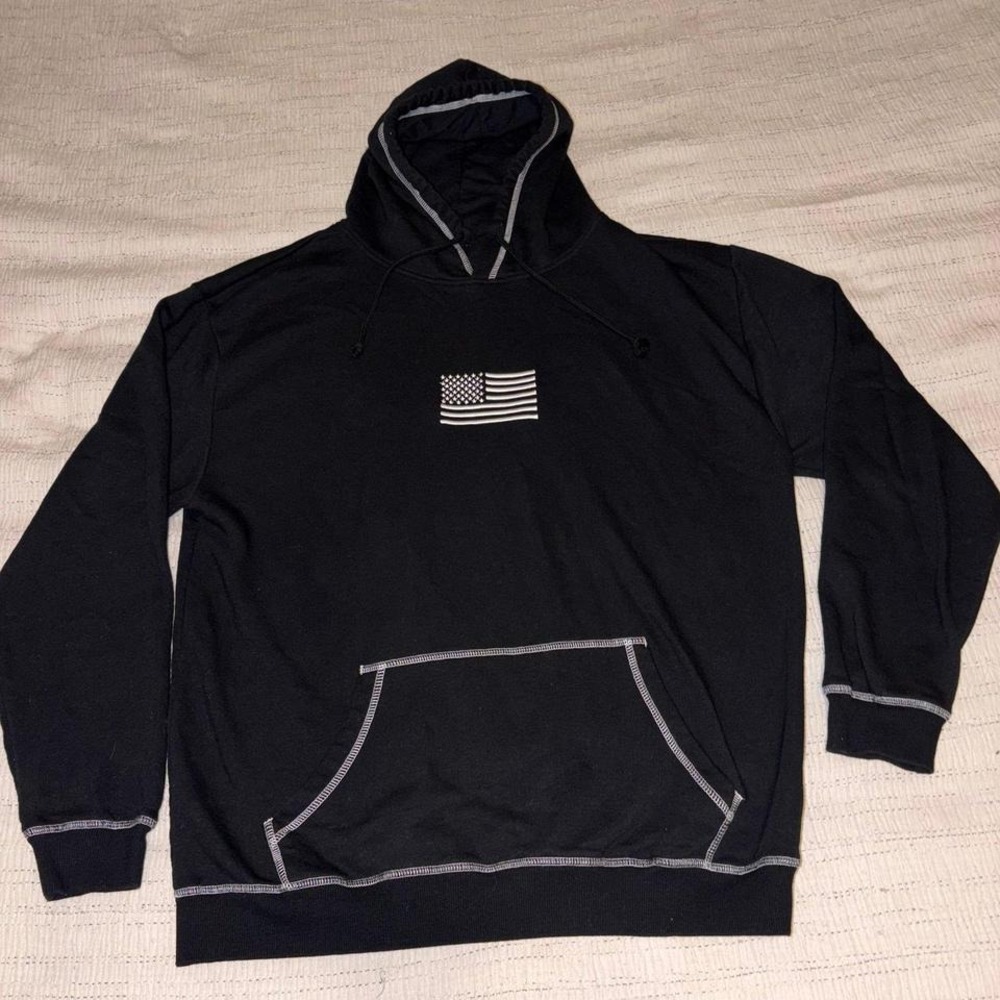 Buck Wear Hoodie Mens XL Black 2nd Amendment Pullover USA Sweatshirt